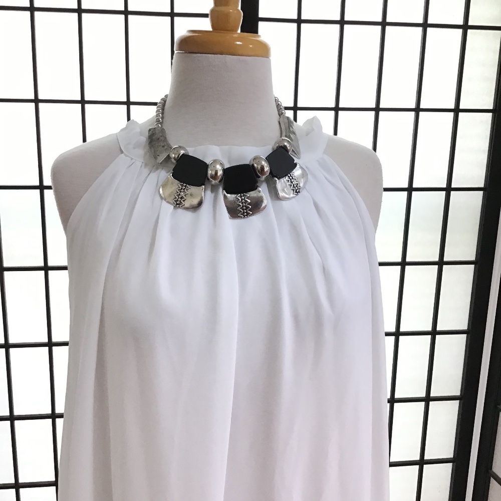 VCLM Stunning Vintage Silver & Black Choker